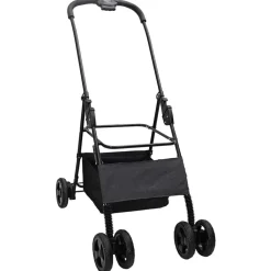 vidaXL Carrito Plegable para Mascotas 81 x 47 x 99 cm Poliéster Negro Discount