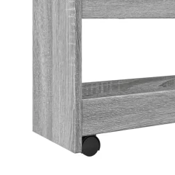 vidaXL Carro de almacenaje estrecho 4 niveles madera Gris sonoma Sale