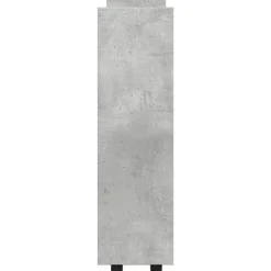 vidaXL Carro de almacenaje estrecho 3 niveles madera gris hormigón Gris hormig&oacute;n Outlet
