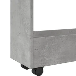 vidaXL Carro de almacenaje estrecho 3 niveles madera gris hormigón Gris hormig&oacute;n Outlet