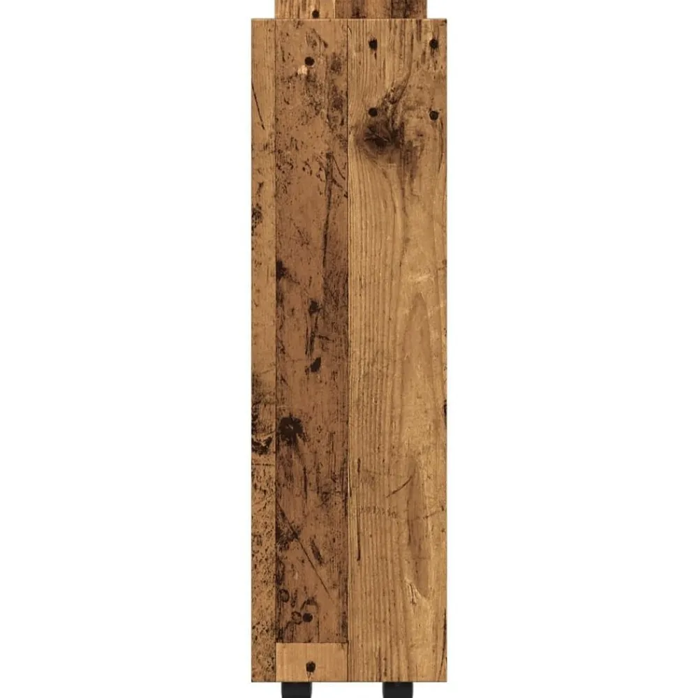 vidaXL Carro de almacenaje estrecho 3 niveles madera envejecida Madera antigua Online