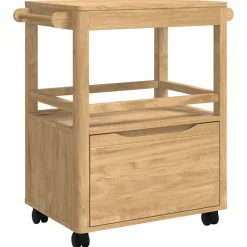 vidaXL Carro de Cocina FLORO Marrón cera 72,5 x 45 x 80 cm Marr&oacute;n cera Clearance