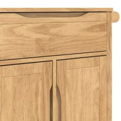 vidaXL Carros E Islas-Carro de Cocina FLORO Marrón cera 72,5 x 45 x 80 cm