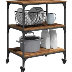 vidaXL Carros E Islas-Carro de Cocina 60 x 41 x 76 cm