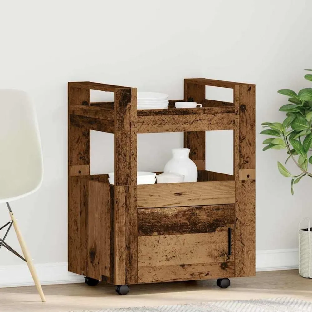 vidaXL Carros E Islas-Carro de Cocina 60 x 45 x 80 cm