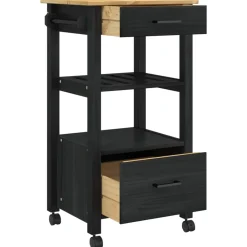 vidaXL Carro de Cocina MONZA 48 x 40 x 88,5 cm Negro Online