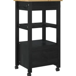 vidaXL Carro de Cocina MONZA 48 x 40 x 88,5 cm Negro Online