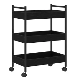 vidaXL Carro de Cocina 50 x 30 x 70 cm Roble negro Sale