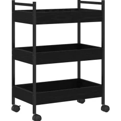 vidaXL Carro de Cocina 50 x 30 x 70 cm Roble negro Sale