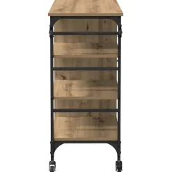 vidaXL Carro de Cocina Roble artesanal 87.5 x 39 x 84.5 cm Roble artisan Sale
