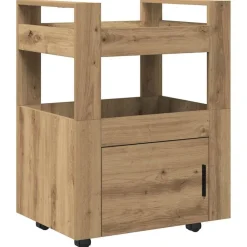vidaXL Carro de Cocina 60 x 45 x 80 cm Roble artisan Discount