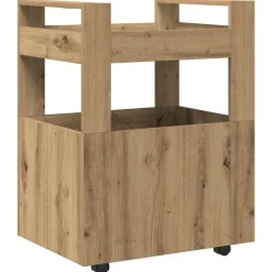 vidaXL Carro de Cocina 60 x 45 x 80 cm Roble artisan Discount