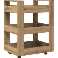 vidaXL Carros E Islas-Carro de Cocina Roble artesanal 60 x 45 x 80 cm