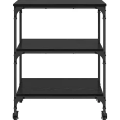 vidaXL Carro de Cocina 60 x 41 x 76 cm Roble negro Best