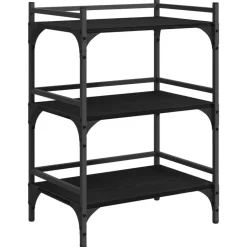 vidaXL Carro de Cocina 50 x 35 x 75.5 cm Roble negro Sale