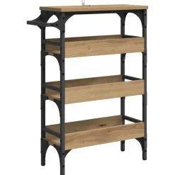 vidaXL Carro de Cocina Roble artesanal 53 x 20 x 76 cm Roble artisan Sale