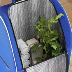 vidaXL Carro de compras 39.5 x 33 x 93 cm Tela Oxford Azul Clearance
