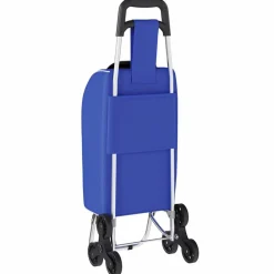 vidaXL Carro de compras 39.5 x 33 x 93 cm Tela Oxford Azul Clearance