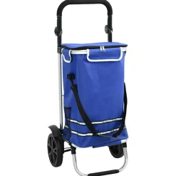 vidaXL Maletas Y Bolsos De Viaje-Carro de compras 36,5 x 46,5 x 100,5 cm Tela Oxford