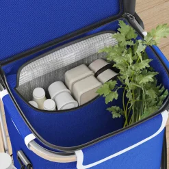 vidaXL Maletas Y Bolsos De Viaje-Carro de compras 36,5 x 46,5 x 100,5 cm Tela Oxford