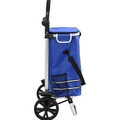 vidaXL Maletas Y Bolsos De Viaje-Carro de compras 36,5 x 46,5 x 100,5 cm Tela Oxford