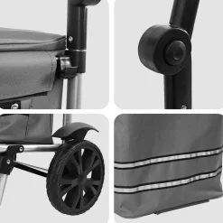 vidaXL Maletas Y Bolsos De Viaje-Carro de compras 36,5 x 46,5 x 100,5 cm Tela Oxford