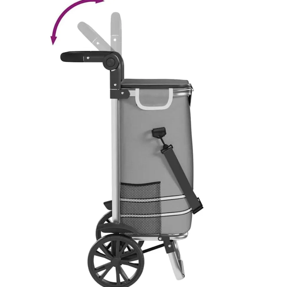 vidaXL Maletas Y Bolsos De Viaje-Carro de compras 36,5 x 46,5 x 100,5 cm Tela Oxford
