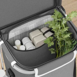 vidaXL Carro de compras 47 x 39 x 100,5 cm Tela Oxford Gris Hot