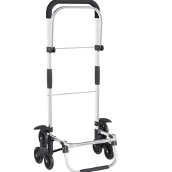 vidaXL Carro de compras 47 x 39 x 100,5 cm Tela Oxford Gris Hot