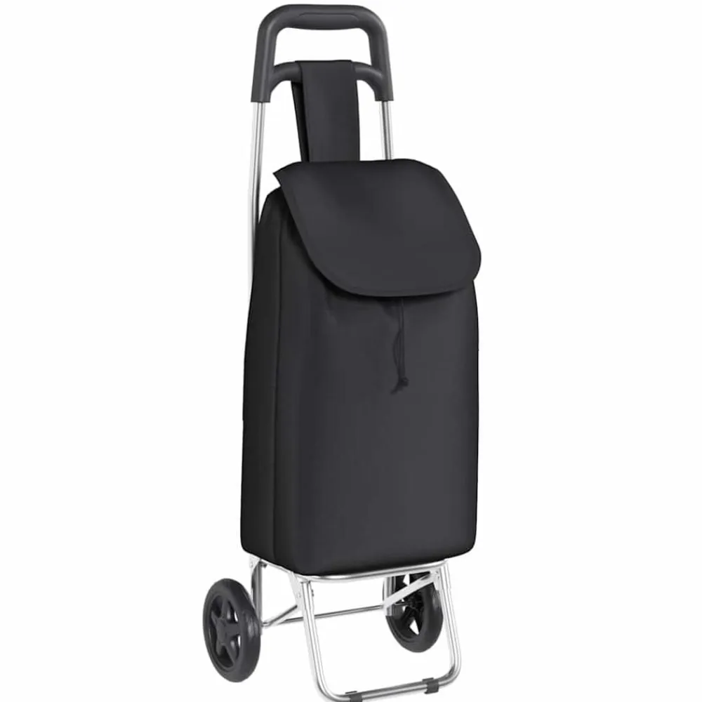 vidaXL Carro de compras 35 x 28 x 92 cm Tela Oxford Negro Online
