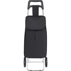 vidaXL Carro de compras 35 x 28 x 92 cm Tela Oxford Negro Online