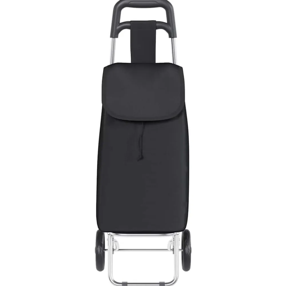vidaXL Carro de compras 35 x 28 x 92 cm Tela Oxford Negro Online