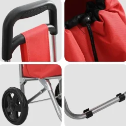 vidaXL Maletas Y Bolsos De Viaje-Carro de compras 35 x 28 x 92 cm Tela Oxford