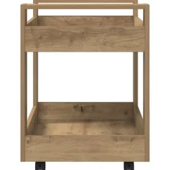 vidaXL Carro de Escritorio Roble artesanal 60 x 45 x 60 cm Roble artisan Discount