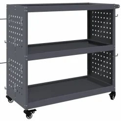 vidaXL Carro de herramientas con estante 75 x 35 x 73 cm Antracita Outlet