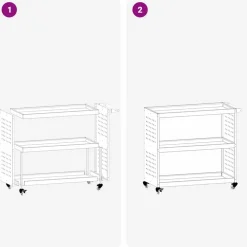 vidaXL Carro de herramientas con estante 75 x 35 x 73 cm Antracita Outlet