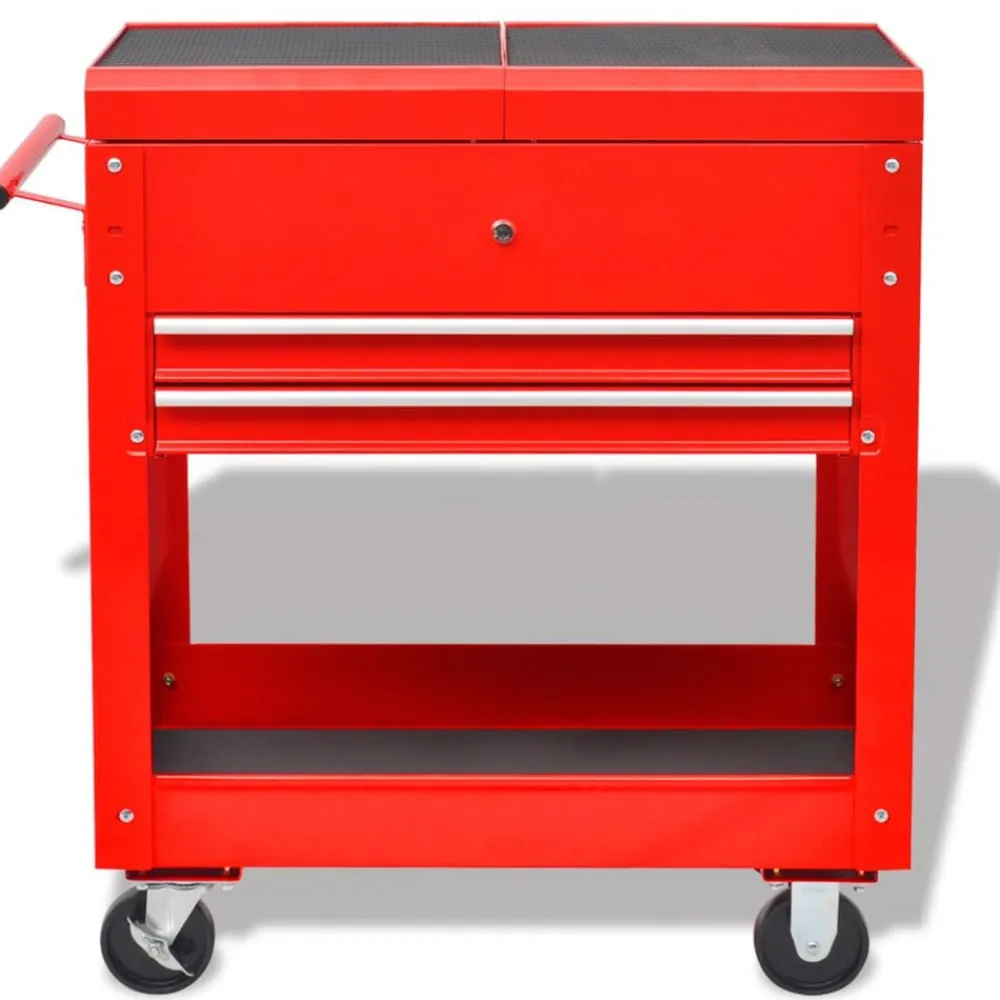 vidaXL Herramientas-Carro de herramientas Rojo 70.5 x 37 x 71 cm Acero