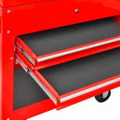 vidaXL Herramientas-Carro de herramientas Rojo 70.5 x 37 x 71 cm Acero
