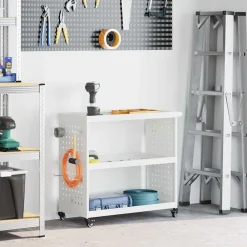 vidaXL Accesorios De Bricolaje-Carro de herramientas 75 x 35 x 73 cm Acero laminado en frío