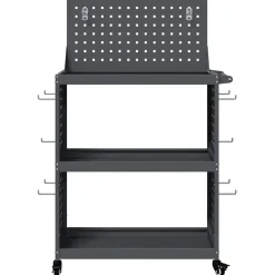 vidaXL Carro de herramientas con estante 65 x 35 x 111 cm Antracita