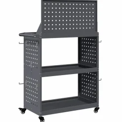 vidaXL Carro de herramientas con estante 65 x 35 x 111 cm Antracita
