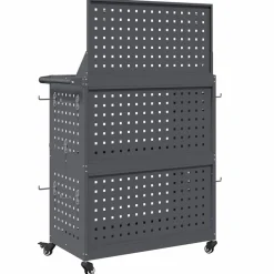 vidaXL Accesorios De Bricolaje-Carro de herramientas con estante 65 x 35 x 111 cm