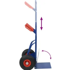 vidaXL Herramientas-Carro de mano extensible y Rojo 49,5 x 53 x 114 cm Acero