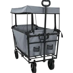 vidaXL Herramientas-Carro de Mano Plegable 105 x 56.5 x 116 cm Tela Oxford