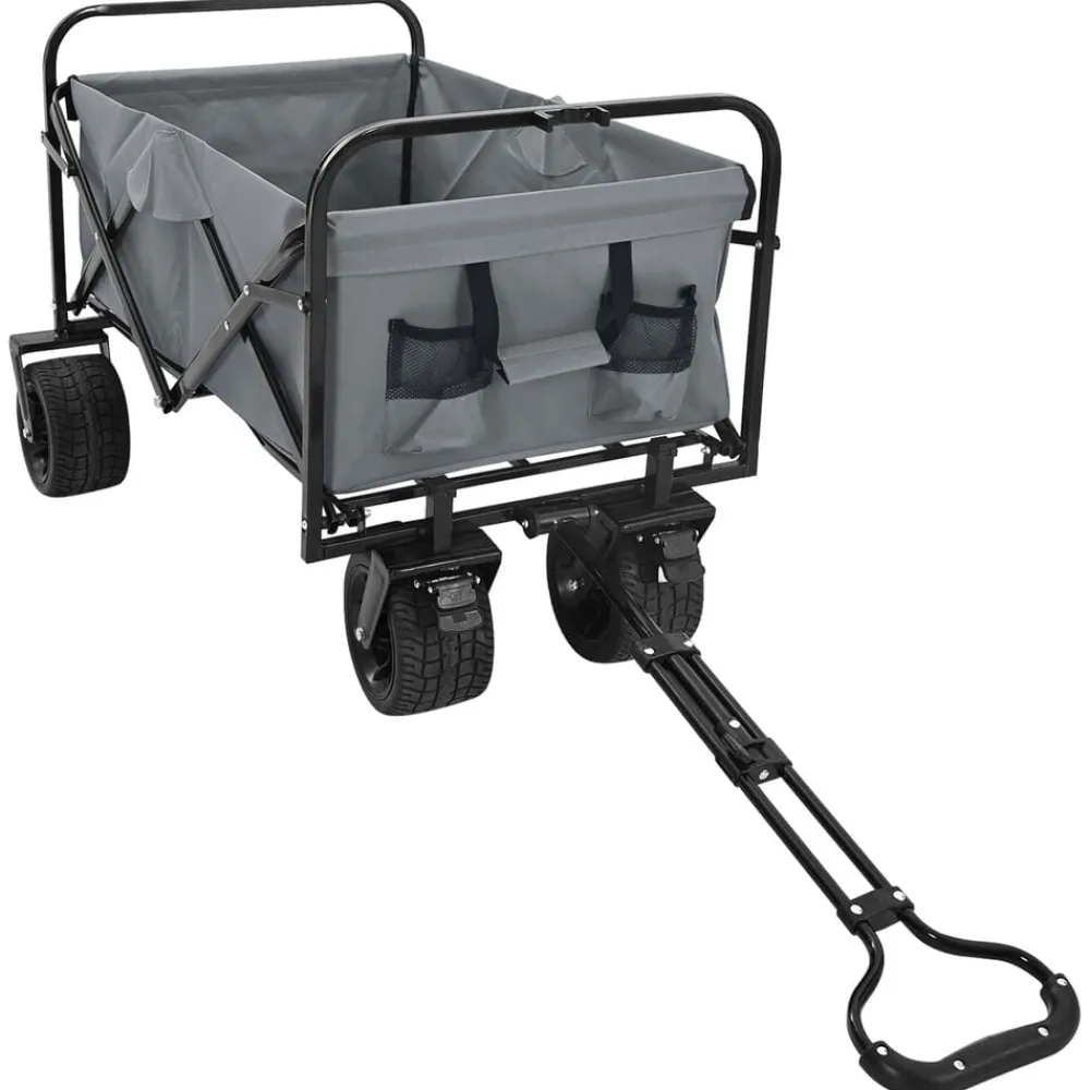 vidaXL Carro de Mano Plegable 89 x 63 x 96 cm Gris Online