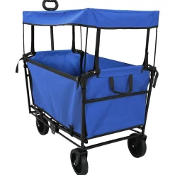 vidaXL Herramientas-Carro de Mano Plegable Negro 105 x 56.5 x 116 cm Tela Oxford