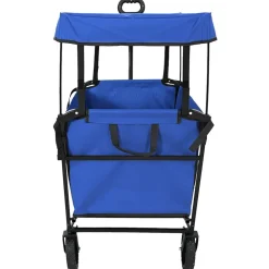 vidaXL Herramientas-Carro de Mano Plegable Negro 105 x 56.5 x 116 cm Tela Oxford