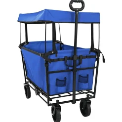 vidaXL Herramientas-Carro de Mano Plegable Negro 105 x 56.5 x 116 cm Tela Oxford