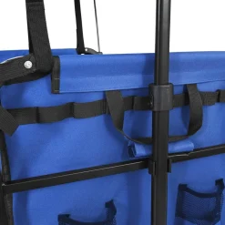 vidaXL Herramientas-Carro de Mano Plegable Negro 105 x 56.5 x 116 cm Tela Oxford