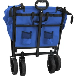 vidaXL Herramientas-Carro de Mano Plegable Negro 105 x 56.5 x 116 cm Tela Oxford
